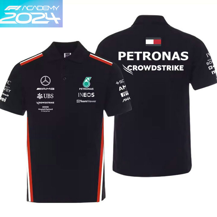 2024 Polo Mercedes AMG Petronas F1 Team CrowdStrike Homme Manche Courte